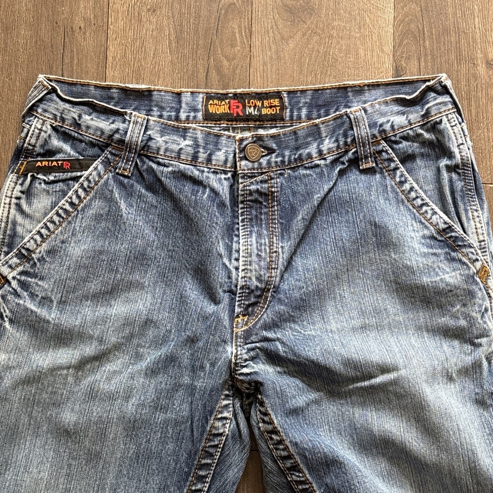 Ariat FR Relaxed M4 Jeans Mens 36x34 Boot Cut Blue Fire Resistant CAT2 Denim